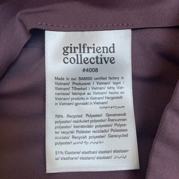 NWT Girlfriend Collective Dahlia Purple Compression High-Rise Workout Legging XS - Picture 8 of 8